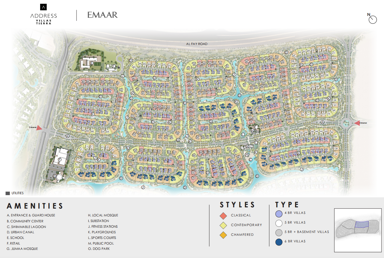Aerial view of the development